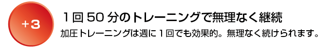 加圧
トレーニングは１回６０分から